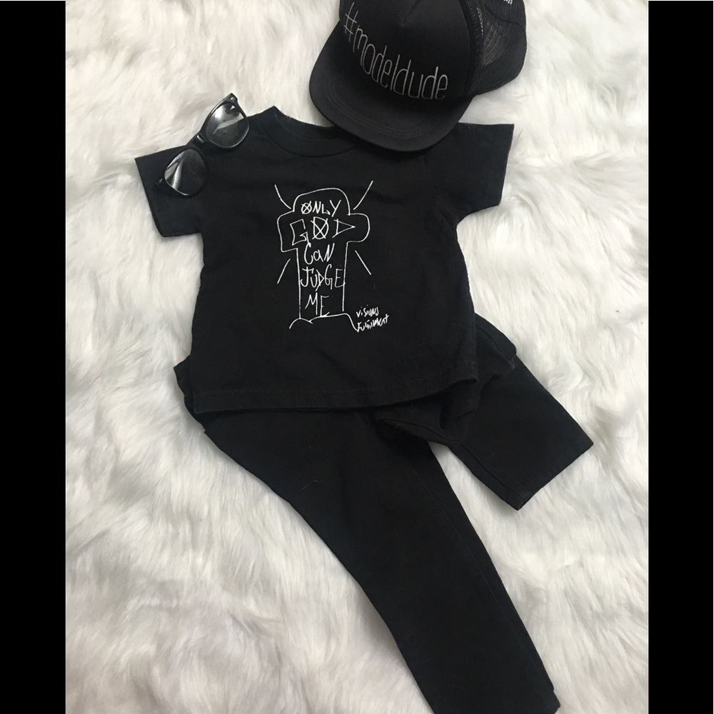 Black 2T Outfit (Jeans & Tee)
